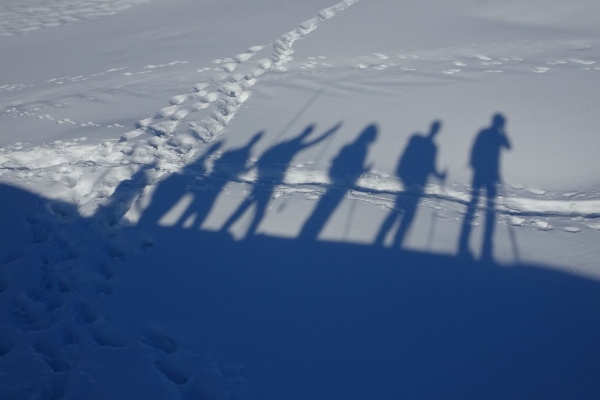 Zwei Schneeschuhwanderungen und Christoph verabschiedet sich