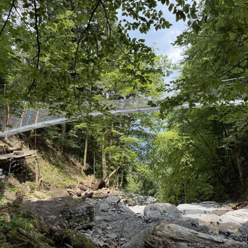 Neue Hängebrücke über dem Altibach 008